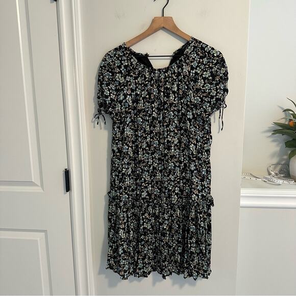 Anthropologie Current Air Blue Floral Mini Dress Small - Picture 14 of 15